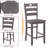 4 - Person Mid Century Modern Square Counter Height Dining Set-889878934