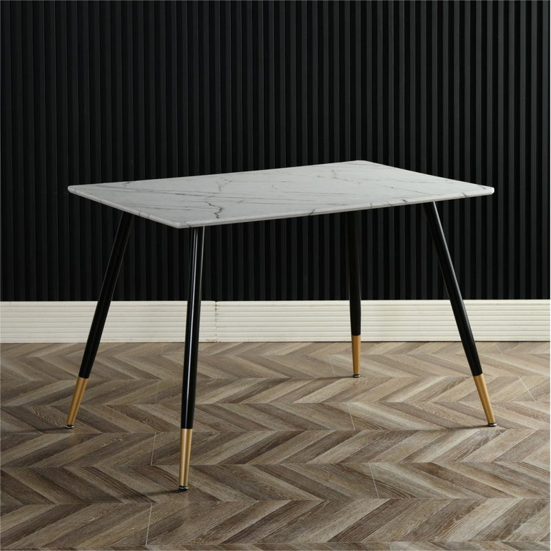Ambreal Rectangular Dining Table, White