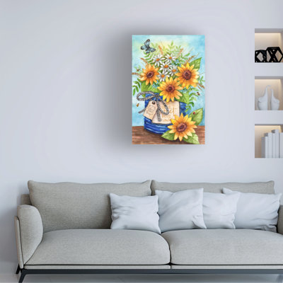 Art sur toile, bolice Melinda Hipsher Home Sweet Home tournesols et marguerites