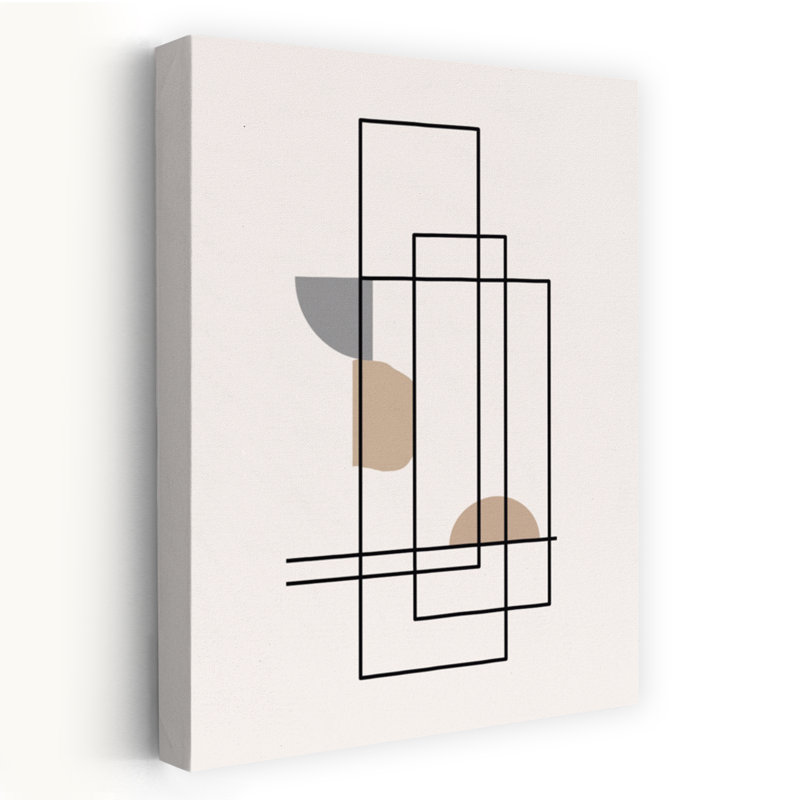 Geometric Line Art Composition 04 by Little Dean - Wrapped Canvas Print, 45.72 cm H x 30.48 cm W