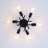Zamiah 6-Light Industrial Black Finish Dimmable Semi-Flush Mount Light