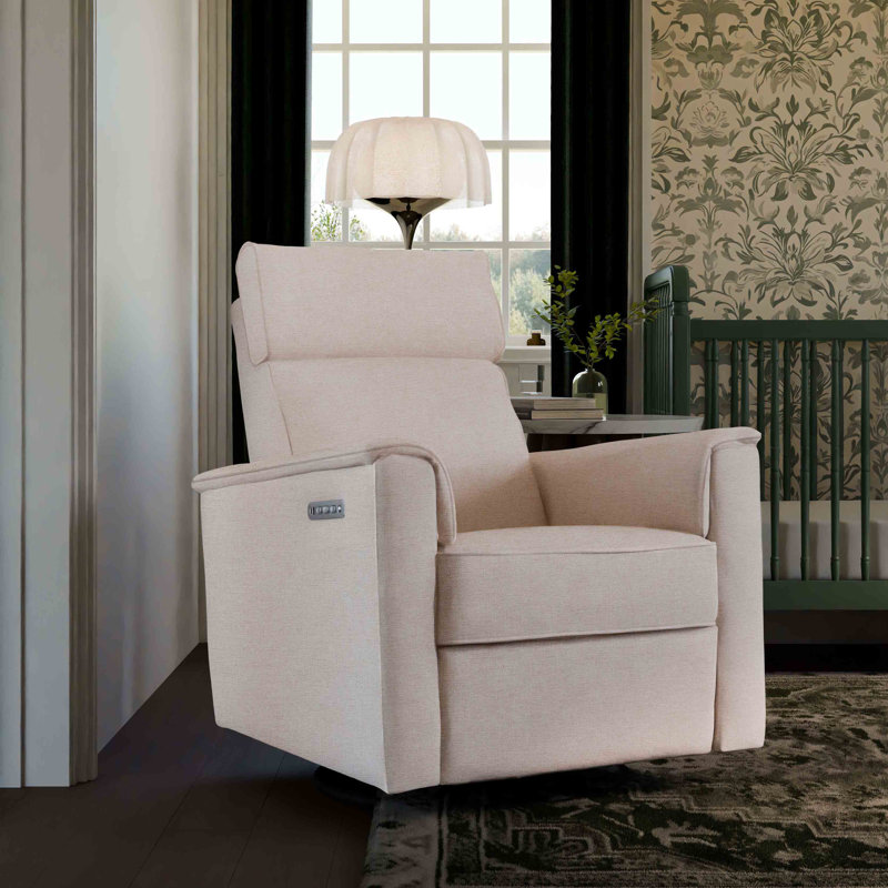 Willa Pro Power Recliner and Swivel Glider, Performance Beach Eco-Weave