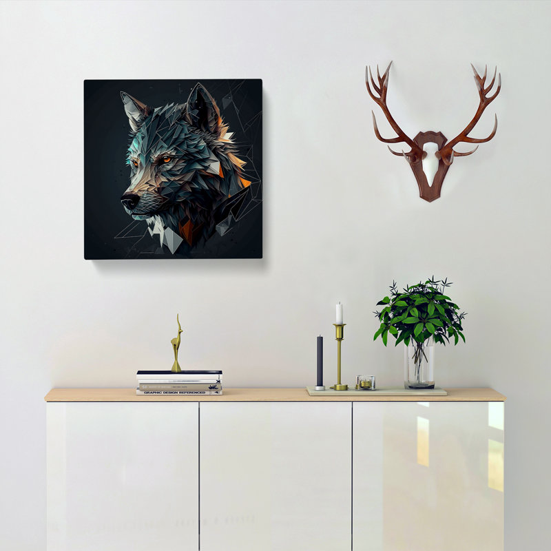 Werewolf Geometric - Wrapped Canvas - Framed Print