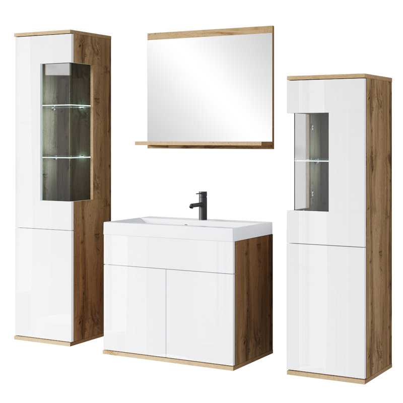 NIKITA Bathroom Furniture Suite, White