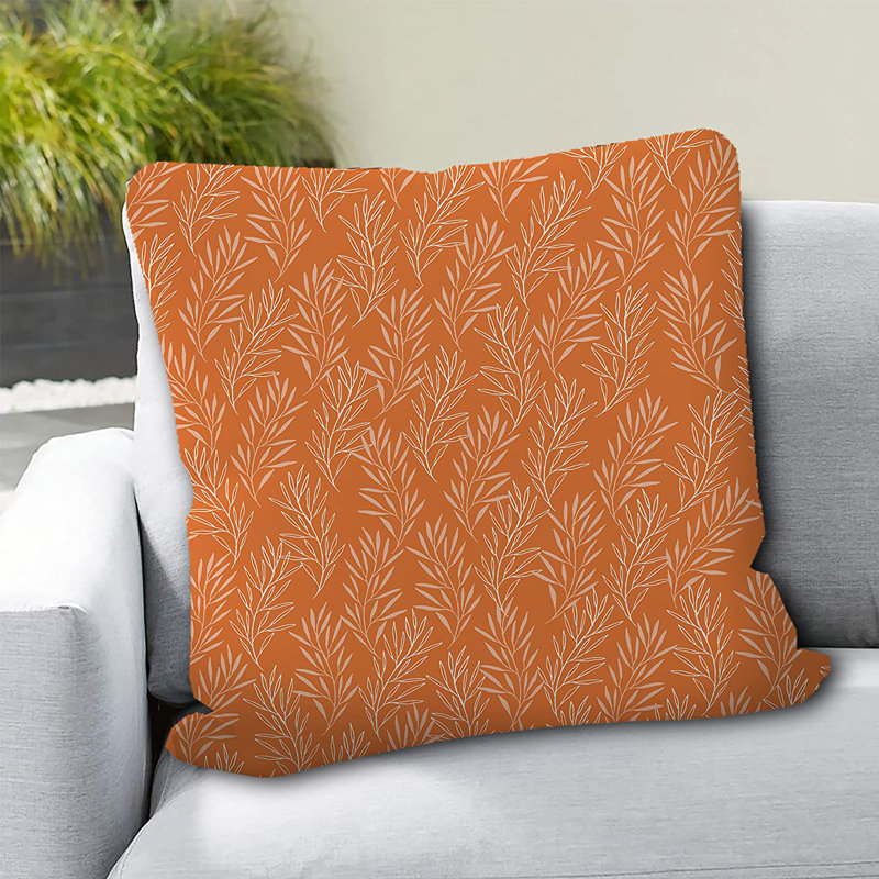 Indoor / Outdoor Orange Square Throw Pillow Cover, 50.8cm x 50.8cm
