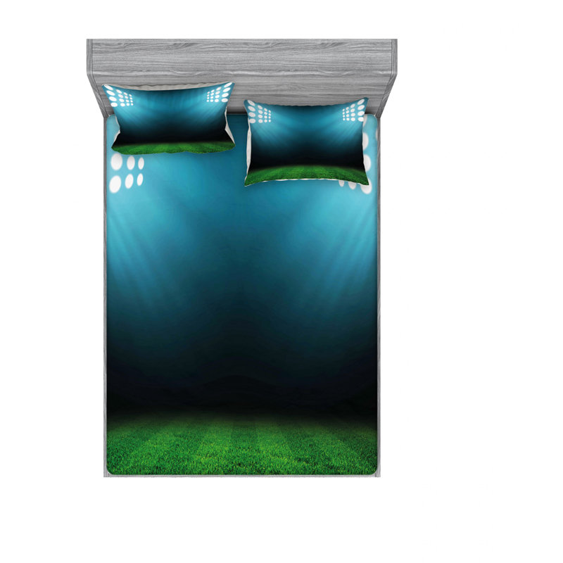 Ensemble de draps Night At Stadium, Ensemble de drap pour grand lit avec drap-housse
