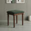Tabouret de maquillage 15,75 po l Hêtre massif traditionnel avec pieds tournés-1328124492-1328124495