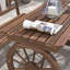 Ensemble de meubles en bois 3 pièces pour 4 personnes, table et chaises d'extérieur avec banc de jardin pour 4 personnes