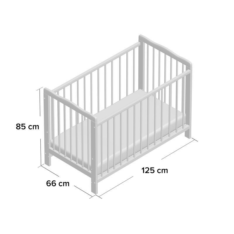 Cairns 2 Cot Bed, Grey