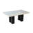 Anxhela 8 - Person Marble Top Four Leg Dining Set