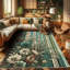Machine Printed 229cm X 157cm Area Rug