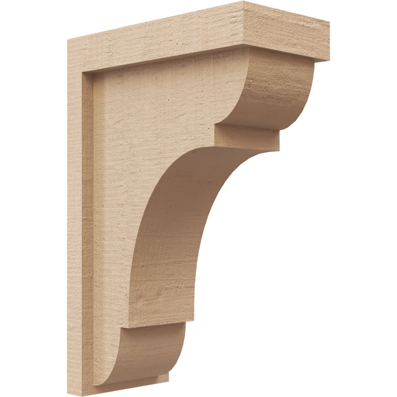 Cèdre Bryant, grain de bois brut TimberThane Corbel, apprêté brun clair, H 12 po x l 4 po x P 8 po