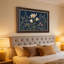 Art botanique sur toile bleu marine-133047011