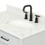 Meuble-lavabo simple Jameal de 36 po en bois massif avec comptoir en marbre de Carrare de 0,75 po et lavabo ovale dÃ©calÃ© Ã  droite-598961052-566077833-566077834