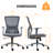 Fcd Office Chair Mid Back Mesh Swivel Rolling Desk Chairs With Adjustable Lumbar Support And Seat Height, Tiltable Back