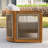 Brewsty Acacia Wood Patio Sofa With Cushions