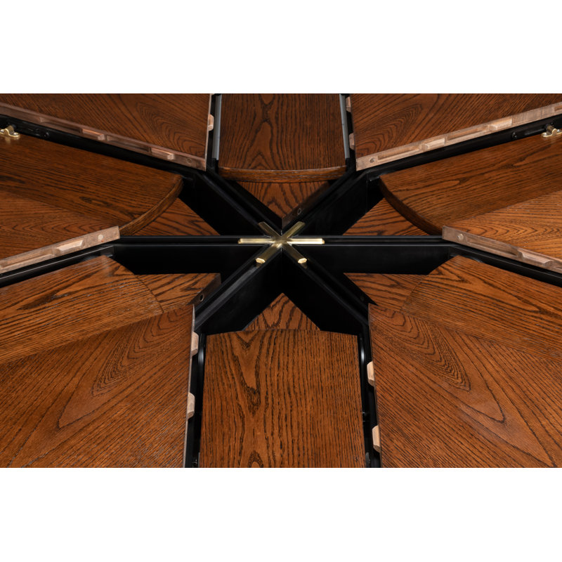 Casual Round Dining Table, 30"H x 55"L x 55"W, Dark Walnut