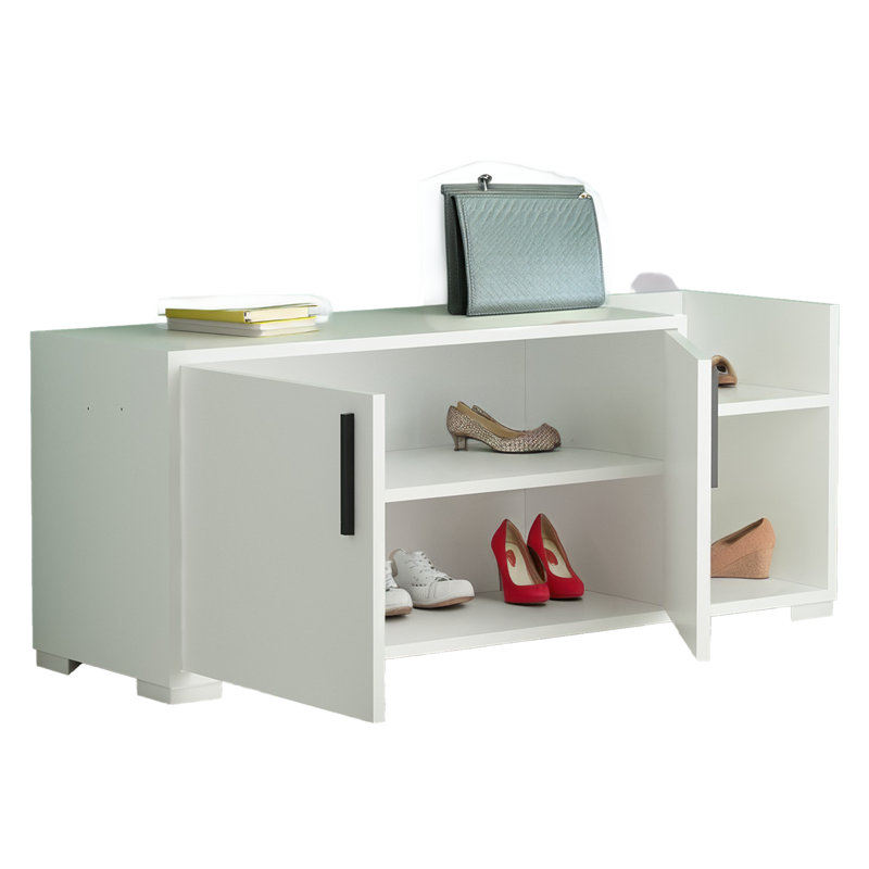 10 Pair Shoe Storage Cabinet, White