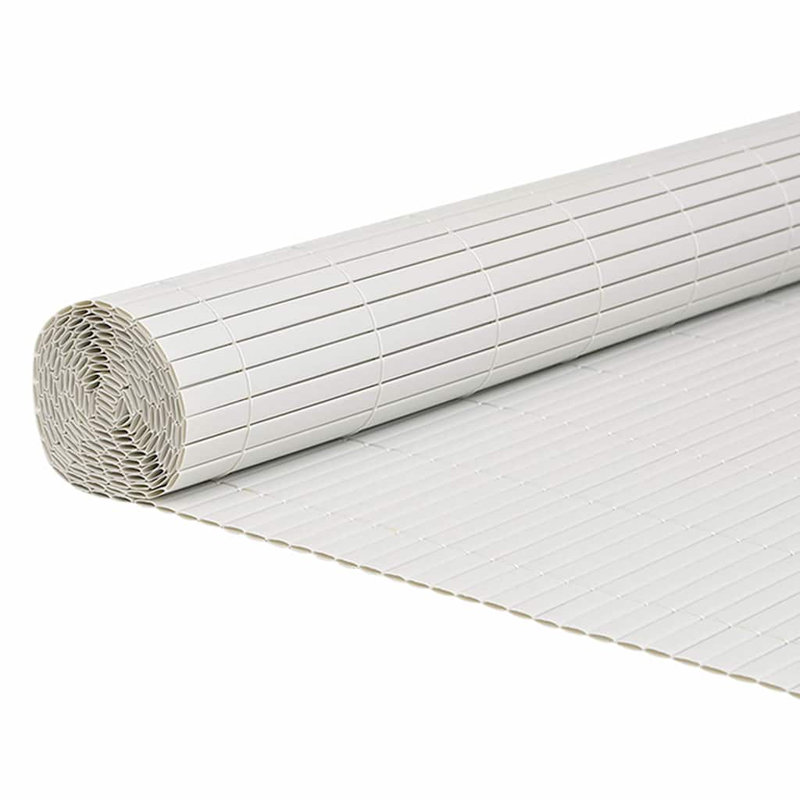 vidaXL Patio Fence Double-Sided PVC, White, 70.87 x 196.85 in