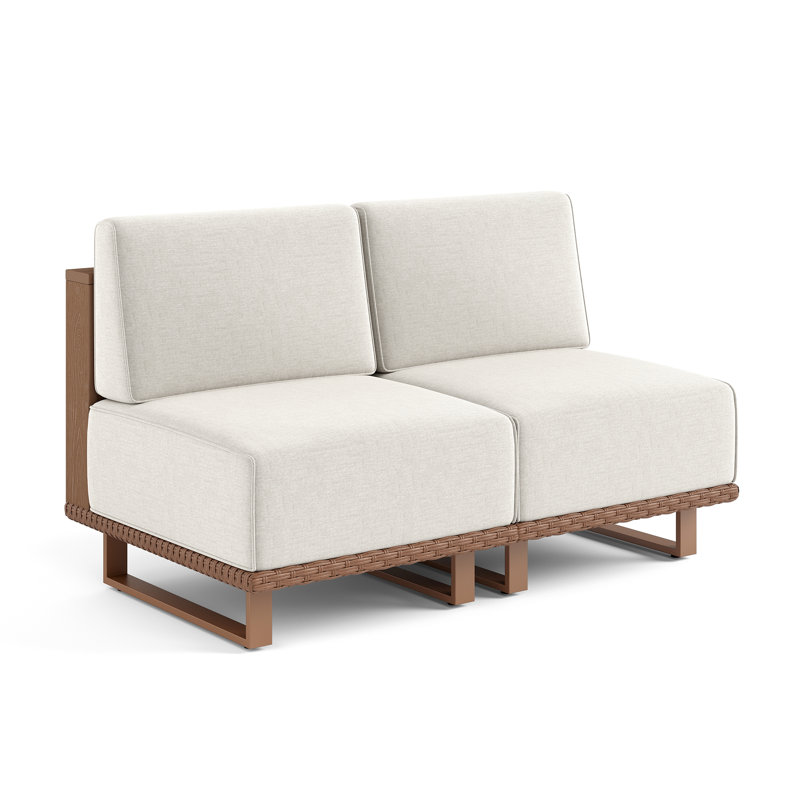 Causeuse en PEHD et rotin, Brown