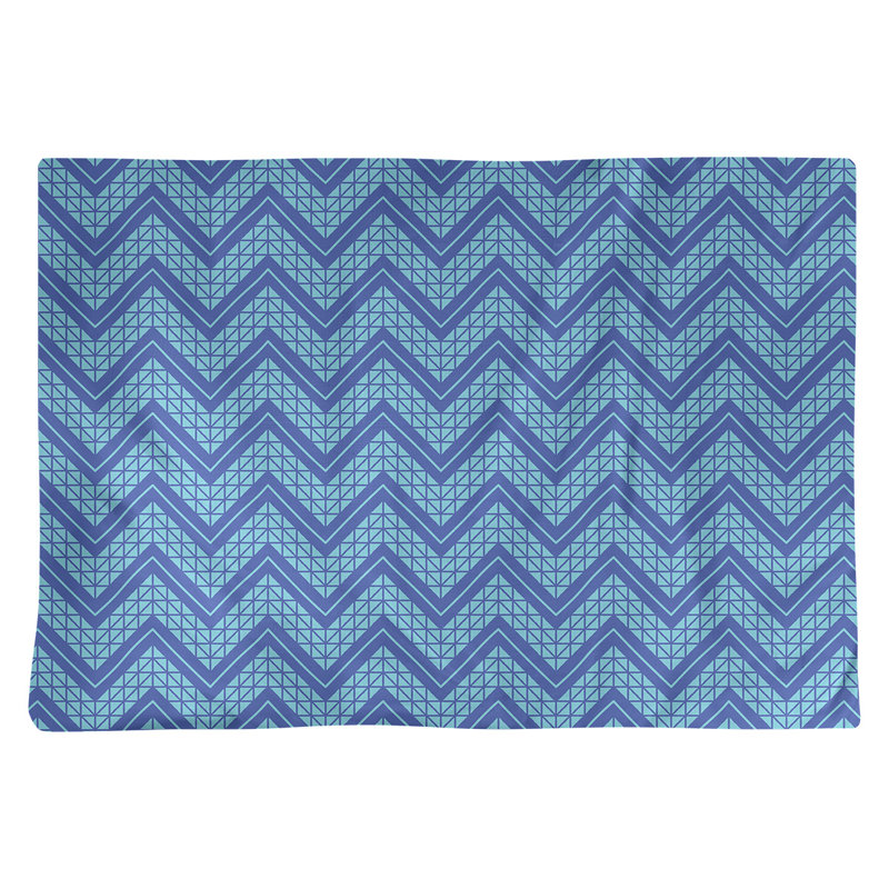Récapitulatif de coton 18 po à la main classic Stephenie, Bleu / bleu sarcelle, Polyester