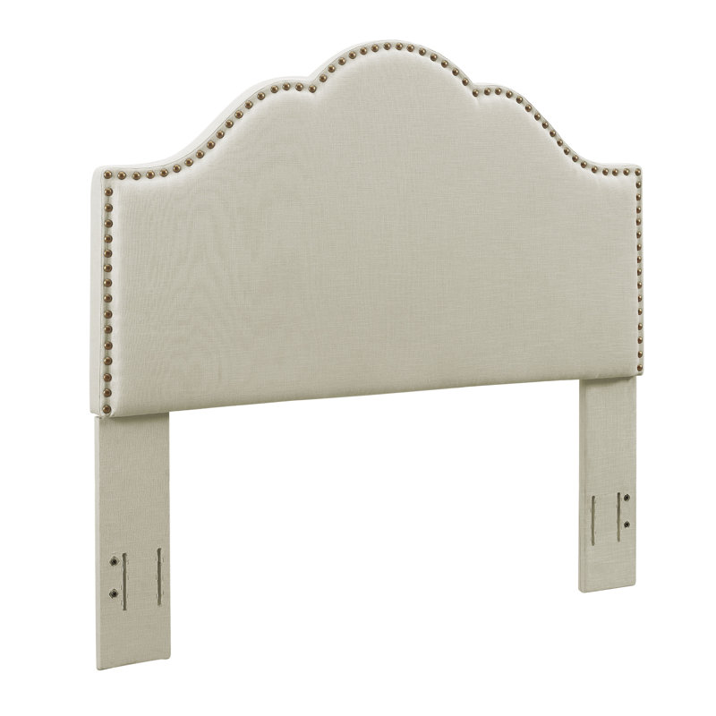 Benedict Upholstered Headboard, Full/Queen, Crème Linen