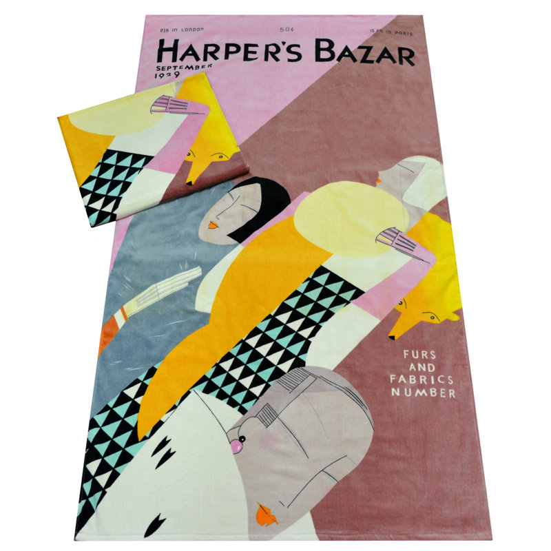 Harper Bazaar Cotton Midweight Beach Towel