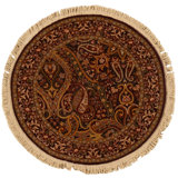 Hand Knotted Wool Area Rug in Aubergine