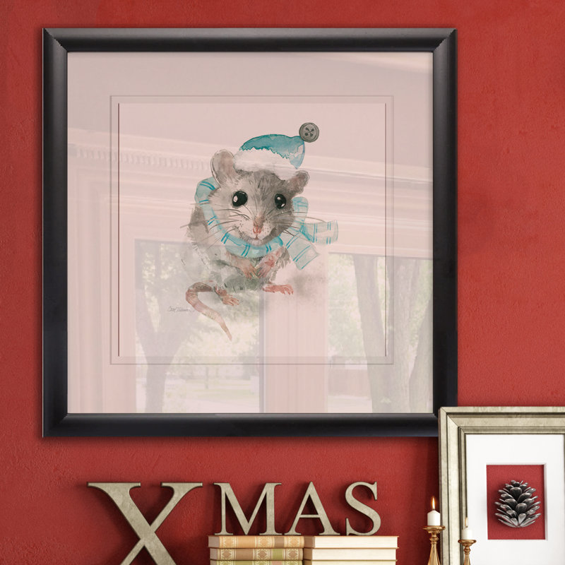 « christmas critter mouse », impression encadrée, H 30,5 po x l 30,5 po x P 1,5 po