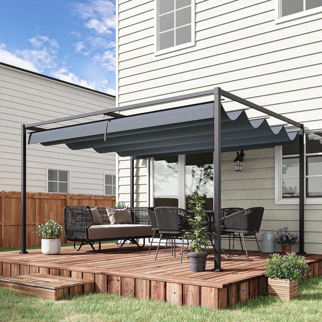 Abdelhamid 3.63m x 3m Metal BBQ Gazebo