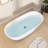 55'' x 29.5'' Freestanding Soaking Acrylic Bathtub
