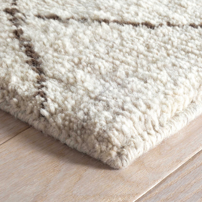 Tapis gris anthracite en laine noué à la main Numa, Rectangle 8 pi 6 po x 11 pi 6 po
