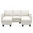 Chenille Upholstered Living Room Storage Sofa With Cupholders-1348063223