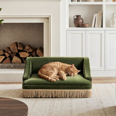 Duchess 33" Medium Princess Pet Bed Sofa With Fringe Skirt