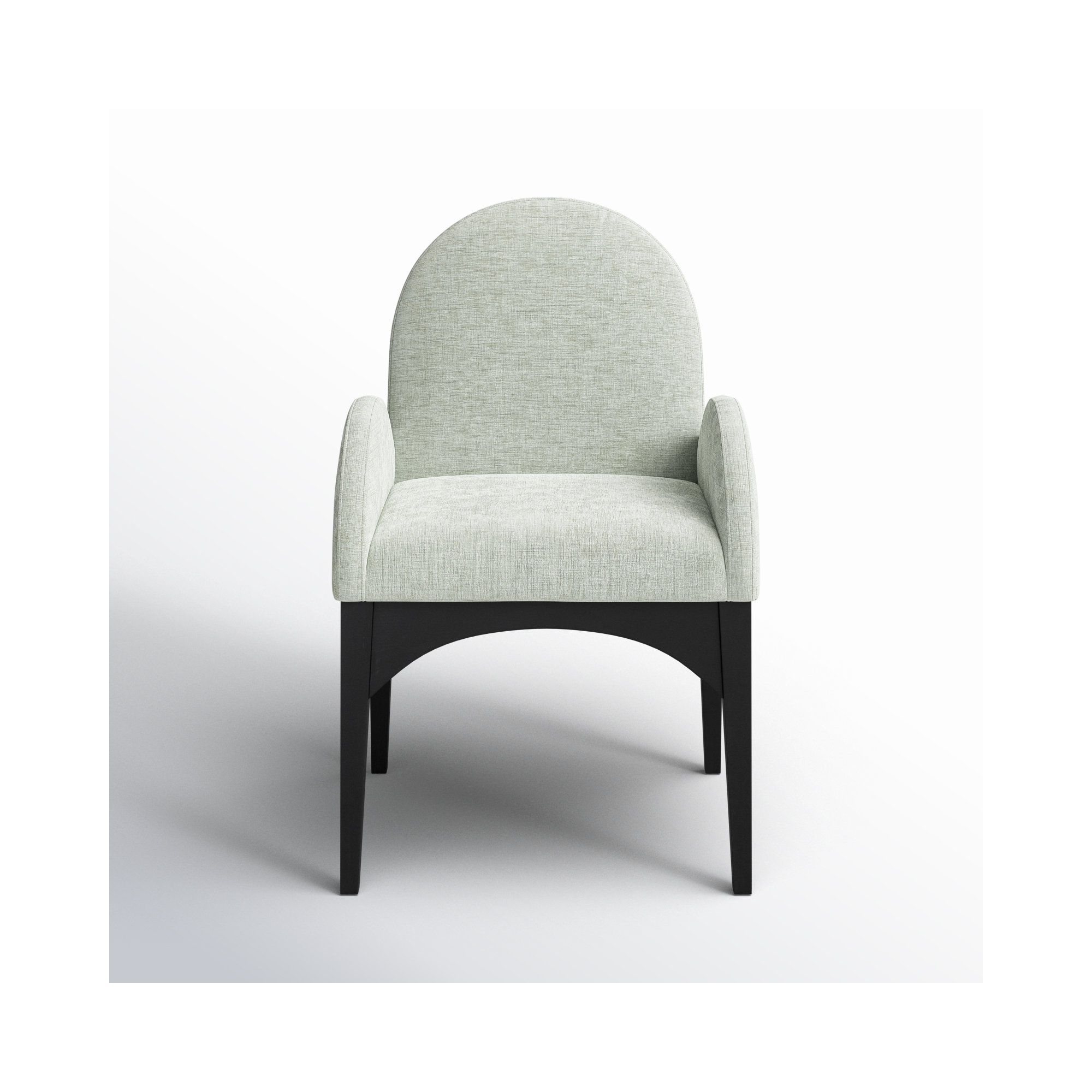 Charith Arm Chair, Mint Chenille, Black