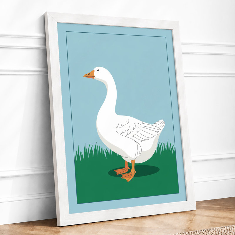 Standing Goose Modern - Print, A3 - 42.0 x 29.7 cm, White