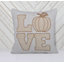 LOVE Pumpkin Embroidered Throw Pillow – Rustic Beige Fall Decor
