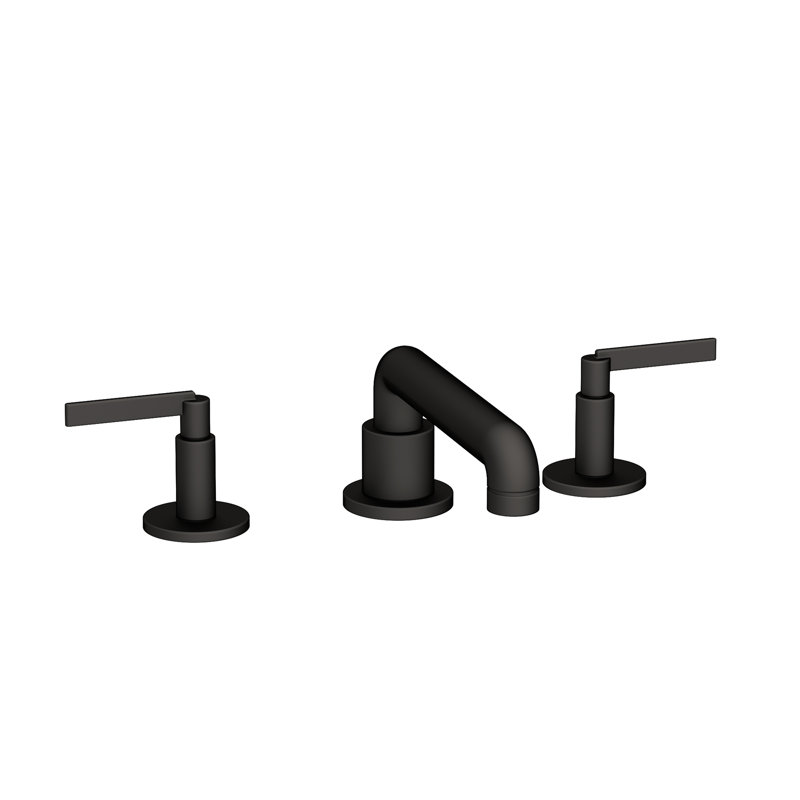 Tolmin Widespread Bathroom Faucet with Drain Assembly, Flat Black