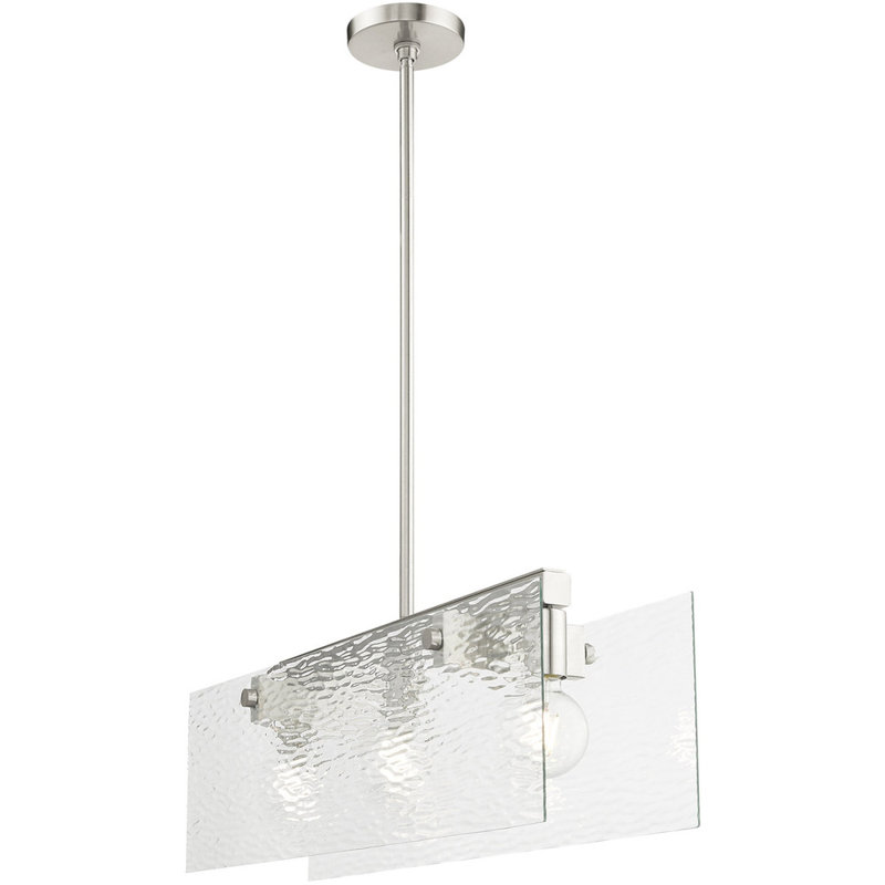 Lustre classique à 3 lumières pour îlot de cuisine, Nickel brossé
