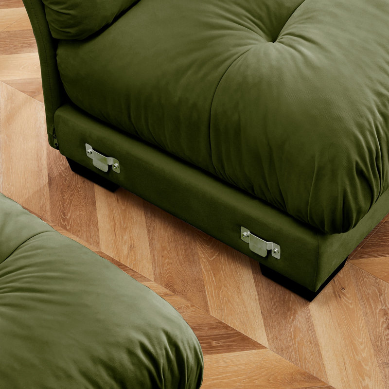 Repose-pieds Milano - vert, Vert olive