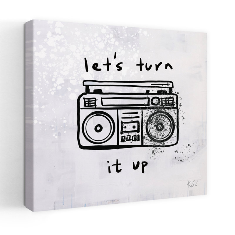 Art contemporain «Turn It Up I», H 18 po x l 18 po