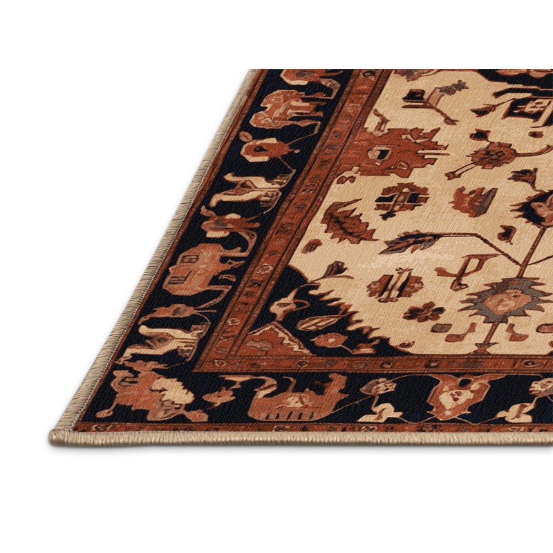 Tapis brun lavable à la machine, Carré 4 pi
