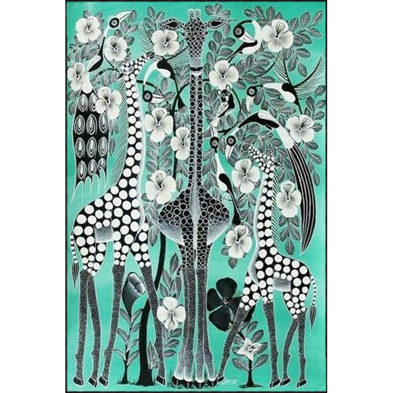 Animal Patterned Woven Floor Carpet, Runner 2'6" x 9'11"