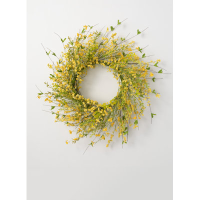 Couronne artificielle jaune 26 po