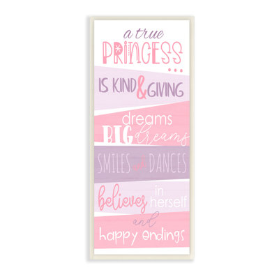 «A True Princess Motivational List» par Anna Quach - Art textuel
