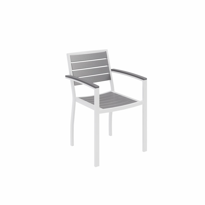 Ivy Aluminum Outdoor Lounge Chair, Grey, White