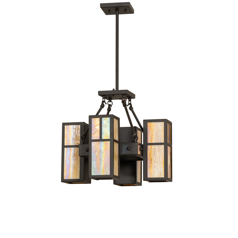 18" Square Hyde Park 4 Light Pendant