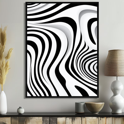 Impression d'empreintes digitales, Labyrinthe monochrome - Vagues