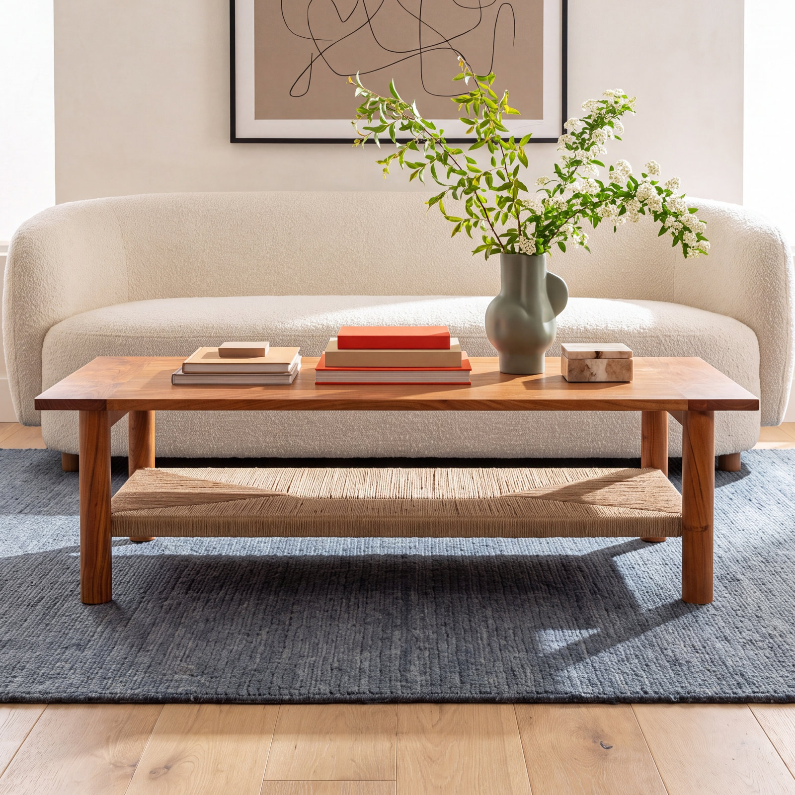 Titus 56" Acacia Coffee Table