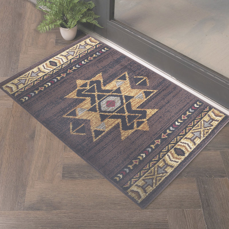 Tribes Brown  Southwest Area Rug, Rectangle 2' x 3'